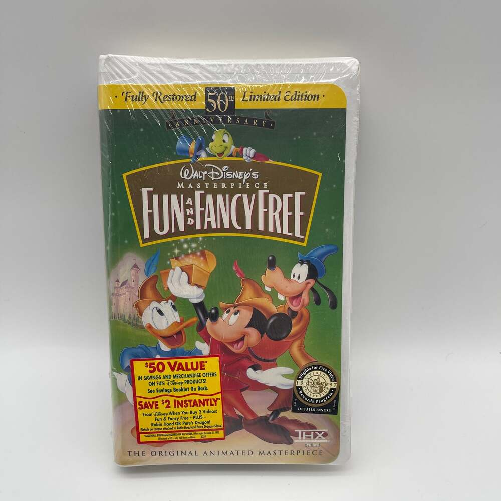 Fun and Fancy Free VHS 50th Anniversary Limited Edition‎ Walt Disney Masterpiece
